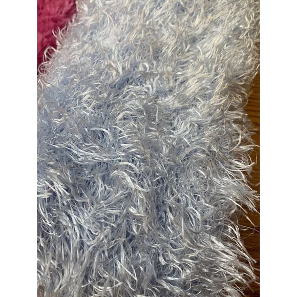 Lot of 2 Girls Scarf Scarves Super Soft Cozy 48" Long Pink Silvery White - Picture 5 of 5